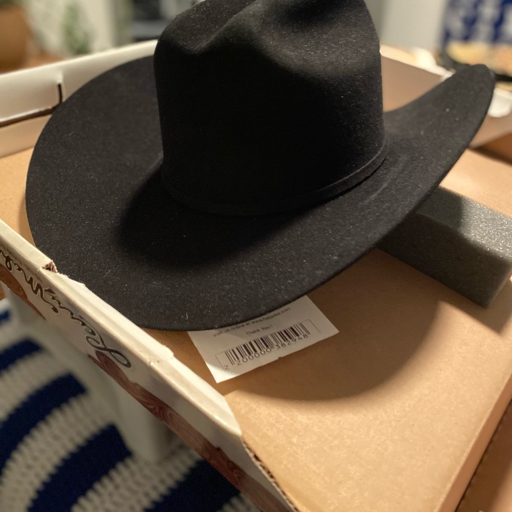 NWB - Larry Mahan El Tigre Black Cowboy Hat 6&7/8